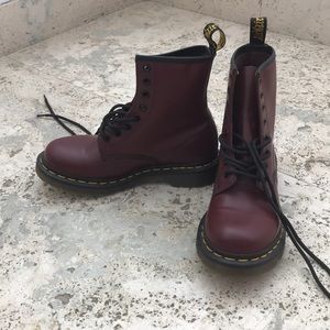 Brand new burgundy colored Doc Martens, size 5
